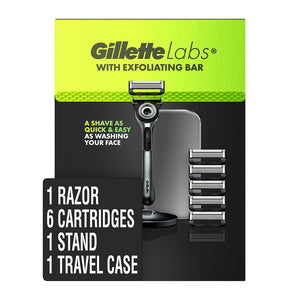 Gillette Labs with Exfoliating Bar Men's Razor with Travel Case 292021