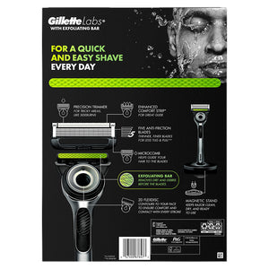 Gillette Labs with Exfoliating Bar Men's Razor with Travel Case 292021