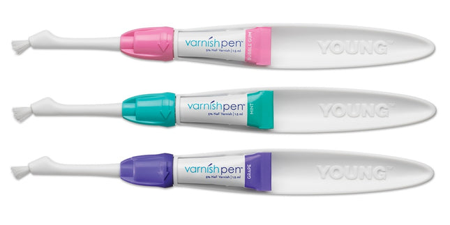 Young Dental | Young Varnish Pen, 1.5mL, 5% NaF, Assorted, 45/bx | 295782