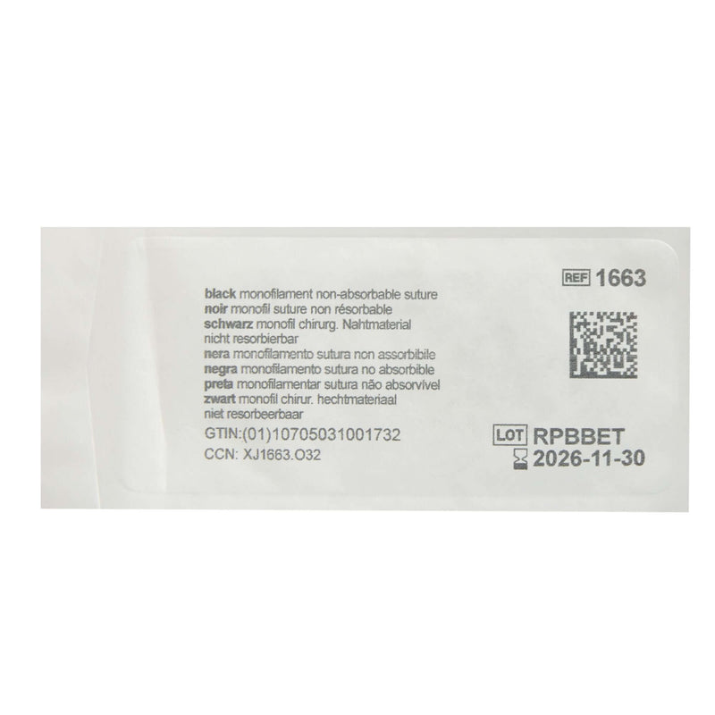 Ethilon™ Nylon PS-1 3/8 Circle Reverse Cutting Needle Size 3-0 Monofilament | SurgiMac Dental Supply