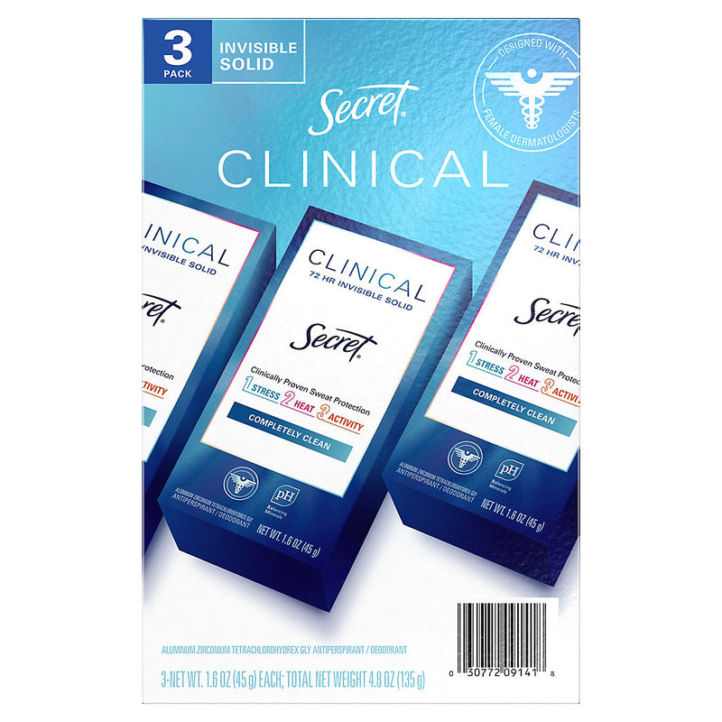 Secret Clinical Strength Soft Solid Antiperspirant and Deodorant - Light & Fresh, 3 pk./1.6 oz. 299896