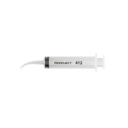 Irrigation Syringe Monoject 12 mL Curved Tip Without Safety