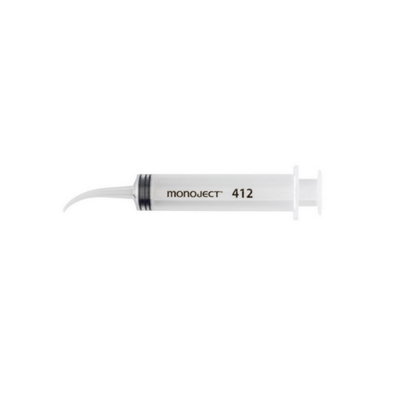 Cardinal Health Irrigation Syringe Monoject 12 mL Curved Tip Without Safety | SurgiMac Dental Supply