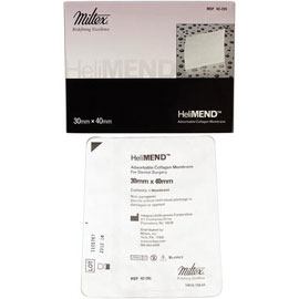 Integra Lifesciences | Miltex HeliMend Absorbable Collagen Membrane 30 mm X 40 mm Rectangle Sterile | 62-205