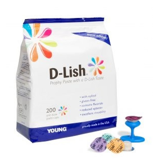 D-Lish Coarse Mint Prophy Paste with Fluoride. Box of 200 Unit Dose Cups 300010