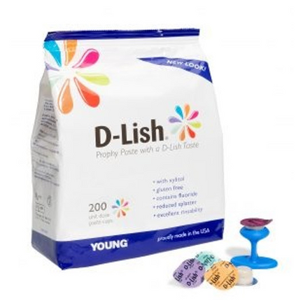 Young D-Lish, Mint, Medium, Grit, Prophy Paste, 200/bg