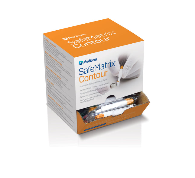 Medicom | Matrix Band, Disposable, Contour Wide, 6mm, Orange, 50 Bands/bx | 30055