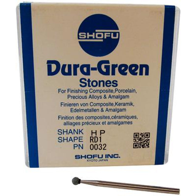 Shofu Dental | Dura-Green Stone, RD1, ISO #030, CA, 12/pk | 0082