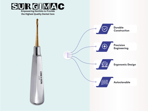 SurgiMac #301 Apical Elevator, Gold Tips, Stainless Steel, Air Series, 1/Pk | SurgiMac Dental Supply