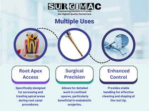 SurgiMac #301 Apical Elevator, Gold Tips, Stainless Steel, Air Series, 1/Pk | SurgiMac Dental Supply