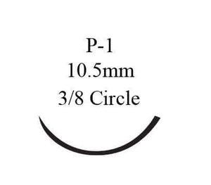 Ethilon™ Nylon P-1 3/8 Circle Precision Reverse Cutting Needle Size 7-0 Monofilament | SurgiMac Dental Supply