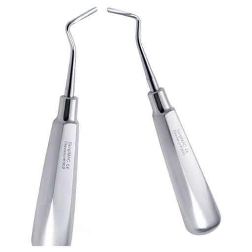 SurgiMac #302 and #303 Apical Elevators for Root Extracting ,Stainless Steel, Air Series, 2/Pk | SurgiMac Dental Supply