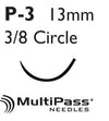 Monocryl™ Poliglecaprone P-3 3/8 Circle Precision Reverse Cutting Needle Size 6-0 Monofilament