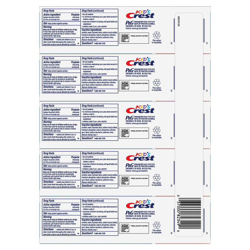 Crest Kids Cavity Protection Toothpaste - Sparkle Fun Flavor, 5 pk./4.6 oz. 304971