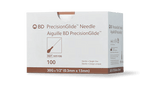 BD PrecisionGlide 30G x 0.5" Luer Lock Needle, Sterile, Tri-Bevel Tip | SurgiMac Dental Supply