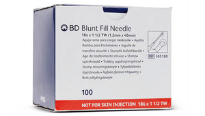 BD Blunt Fill Needle, 18 G x 1-1/2". Sterile, Hypodermic, Box of 100 Needles | SurgiMac Dental Supply