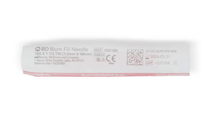 BD Blunt Fill Needle, 18 G x 1-1/2". Sterile, Hypodermic, Box of 100 Needles | SurgiMac Dental Supply