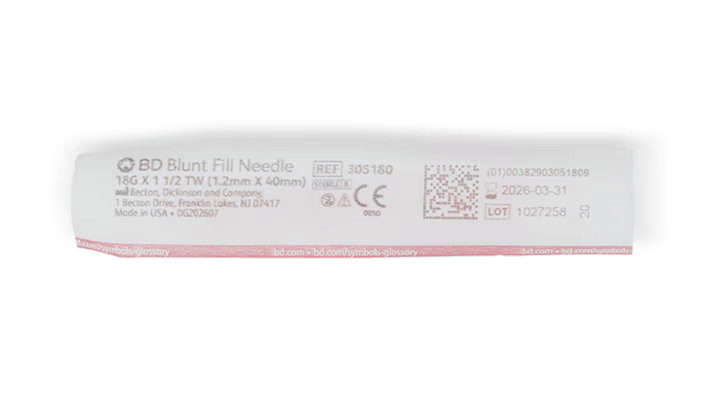 BD Blunt Fill Needle, 18 G x 1-1/2