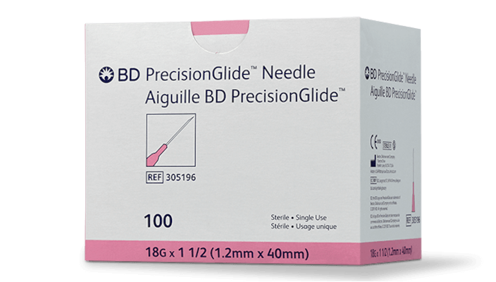 BD General Use Sterile Hypodermic Needle. 18 G x 1-1/2