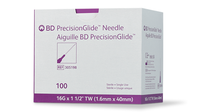 BD PrecisionGlide 16 gauge x 1.5" Specialty Use Sterile Hypodermic Needle