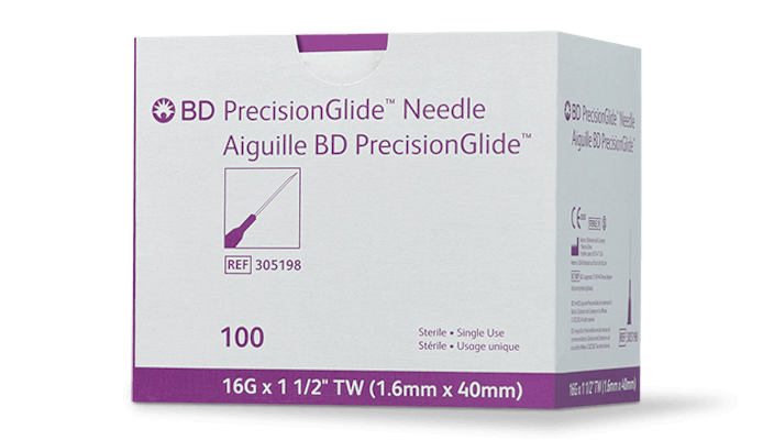 BD PrecisionGlide 16 gauge x 1.5