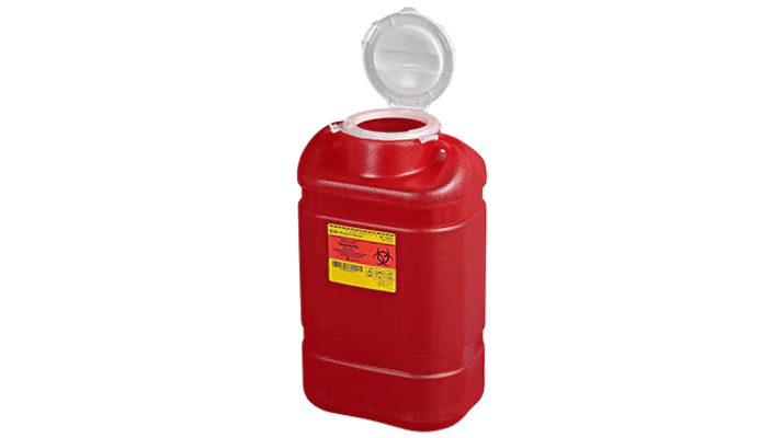 BD Sharps Collector X-Large 19.7 Qt. (5 Gal.) Open Top Red - Safe Infectious Waste Disposal | SurgiMac Dental Supply