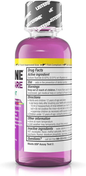 Listerine Total Care Anticavity Mouthwash, Fresh Mint, 3.2 Ounce (Pack of 24) | SurgiMac Dental Supply