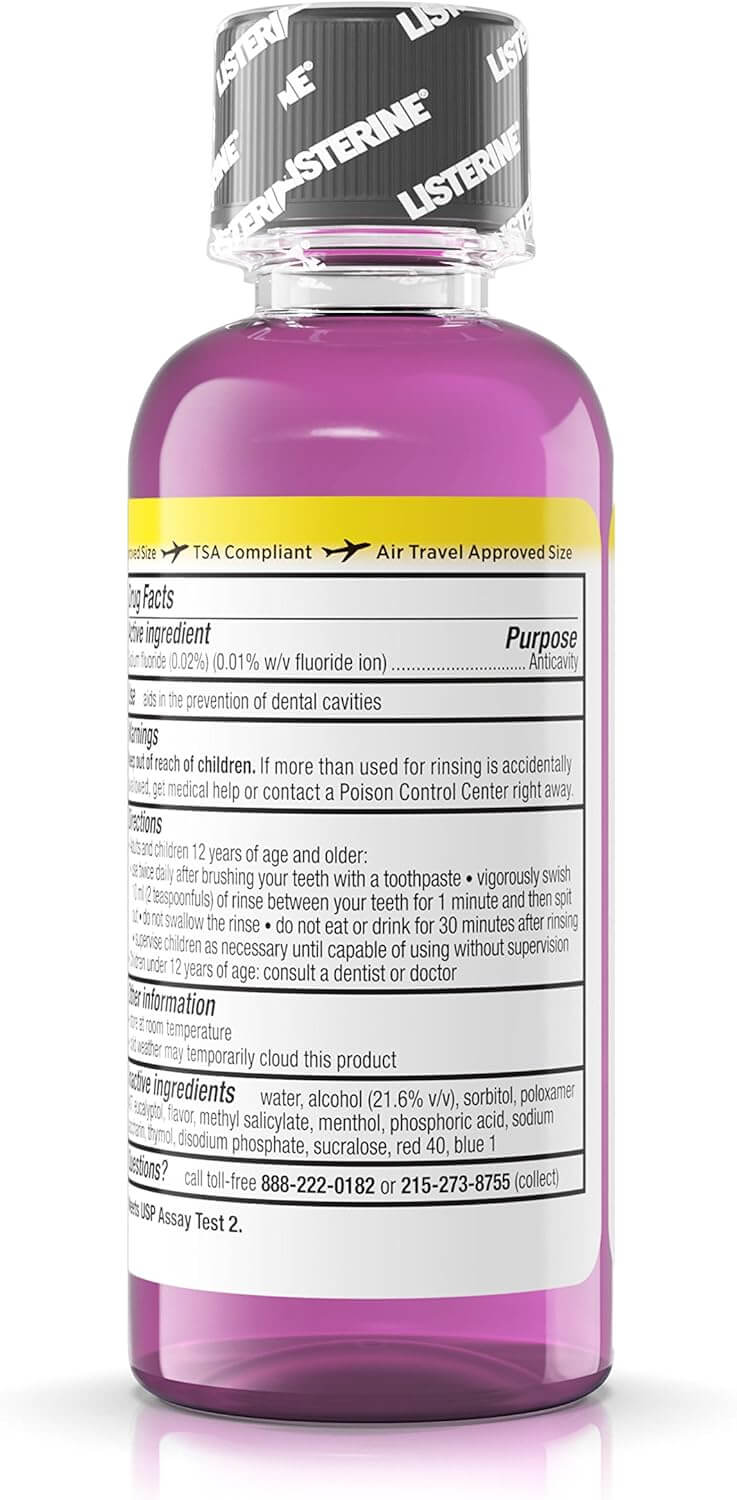 Listerine Total Care Anticavity Mouthwash, Fresh Mint, 3.2 Ounce (Pack of 24) | SurgiMac Dental Supply