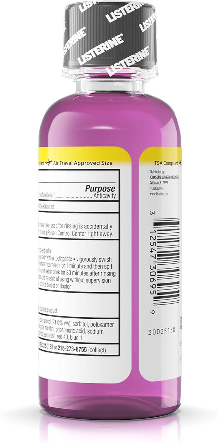 Listerine Total Care Anticavity Mouthwash, Fresh Mint, 3.2 Ounce (Pack of 24) | SurgiMac Dental Supply