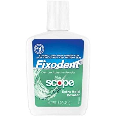 Fixodent Extra Hold Powder Plus Scope, 1.6 oz, 24/cs