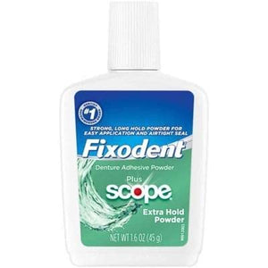 Fixodent Extra Hold Powder Plus Scope, 1.6 oz, 24/cs | 80362566 80362566