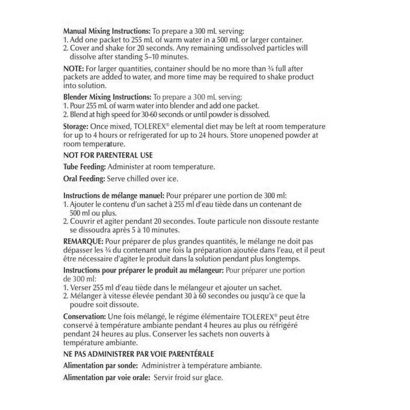 Oral Supplement Tolerex Unflavored Powder 10043900458059-1