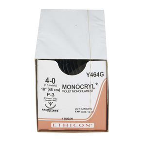 Monocryl™ Poliglecaprone P-3 3/8 Circle Precision Reverse Cutting Needle Size 4-0 Monofilament | SurgiMac Dental Supply