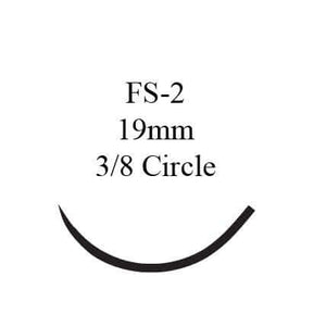 Prolene™ Polypropylene FS-2 3/8 Circle Reverse Cutting Needle Size 5-0 Monofilament | SurgiMac Dental Supply