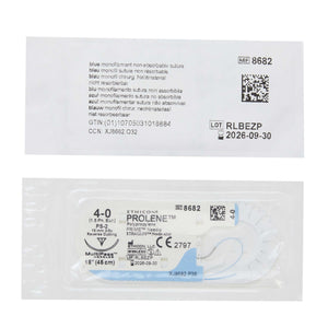 Prolene™ Polypropylene PS-2 3/8 Circle Precision Reverse Cutting Needle Size 4-0 Monofilament | SurgiMac Dental Supply
