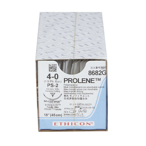Prolene™ Polypropylene PS-2 3/8 Circle Precision Reverse Cutting Needle Size 4-0 Monofilament | SurgiMac Dental Supply