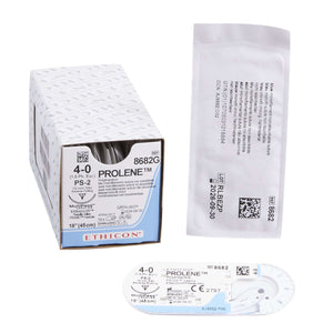 Prolene™ Polypropylene PS-2 3/8 Circle Precision Reverse Cutting Needle Size 4-0 Monofilament | SurgiMac Dental Supply