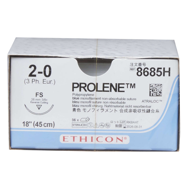 Prolene™ Polypropylene FS 3/8 Circle Reverse Cutting Needle Size 2-0 Monofilament | SurgiMac Dental Supply