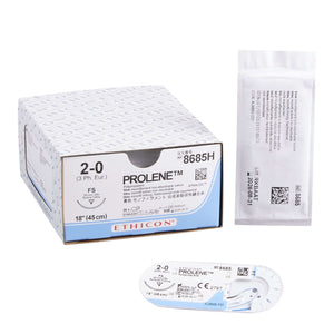 Prolene™ Polypropylene FS 3/8 Circle Reverse Cutting Needle Size 2-0 Monofilament | SurgiMac Dental Supply