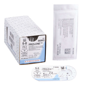 Prolene™ Polypropylene PS-2 3/8 Circle Precision Reverse Cutting Needle Size 5-0 Monofilament | SurgiMac Dental Supply