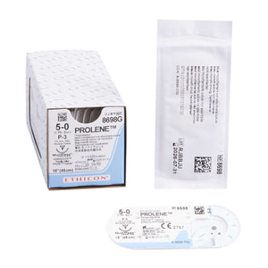 Prolene™ Polypropylene P-3 3/8 Circle Precision Reverse Cutting Needle Size 5-0 Monofilament | SurgiMac Dental Supply