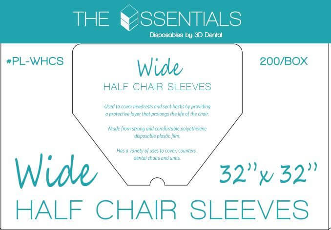 Wide Half Chair Sleeves | SurgiMac Dental Supply