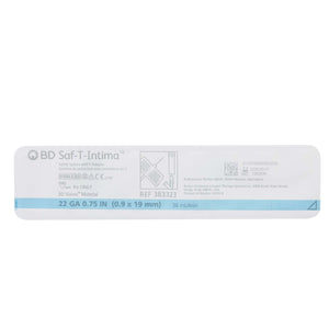 BD Saf-T-Intima 22G 3/4" Closed IV Catheter with Winged Hub & Blood Control - Sterile Vialon Material | SurgiMac Dental Supply