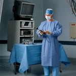 Protective Procedure Gown Blue NonSterile Not Rated Disposable 69028-PK/10