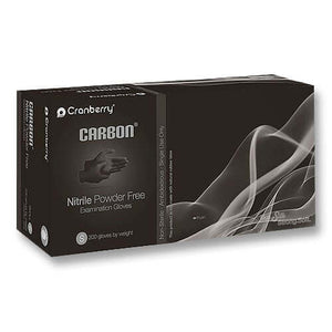 Carbon Nitrile Exam Gloves: X-SMALL Powder-Free 200/Pk Finger Textured, Black | SurgiMac Dental Supply