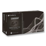 Carbon Nitrile Exam Gloves: X-SMALL Powder-Free 200/Pk Finger Textured, Black