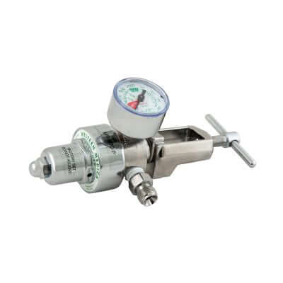 Hu-Friedy E Yoke Regulator with DISS Fitting and Cylinder Content Gauge | SurgiMac Dental Supply