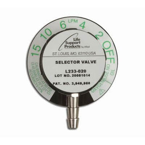 Hu-Friedy Oxygen Liter-Flow Selector Valve without Bracket | SurgiMac Dental Supply