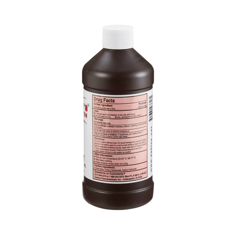 Wound Cleanser Dakin's Solution Half Strength 16 oz. Twist Cap Bottle NonSterile Antimicrobial 00436093616