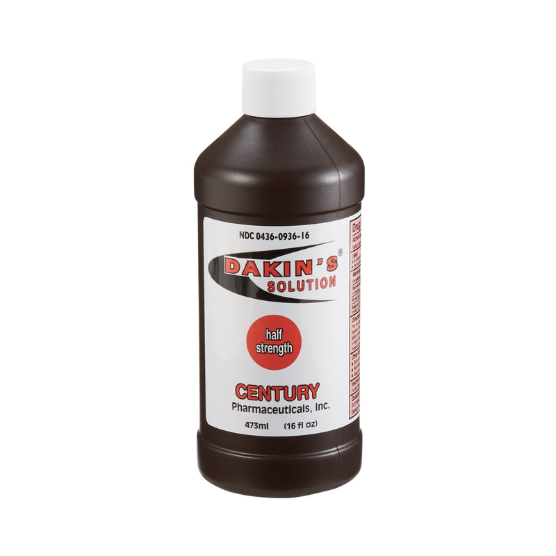 Wound Cleanser Dakin's Solution Half Strength 16 oz. Twist Cap Bottle NonSterile Antimicrobial 00436093616